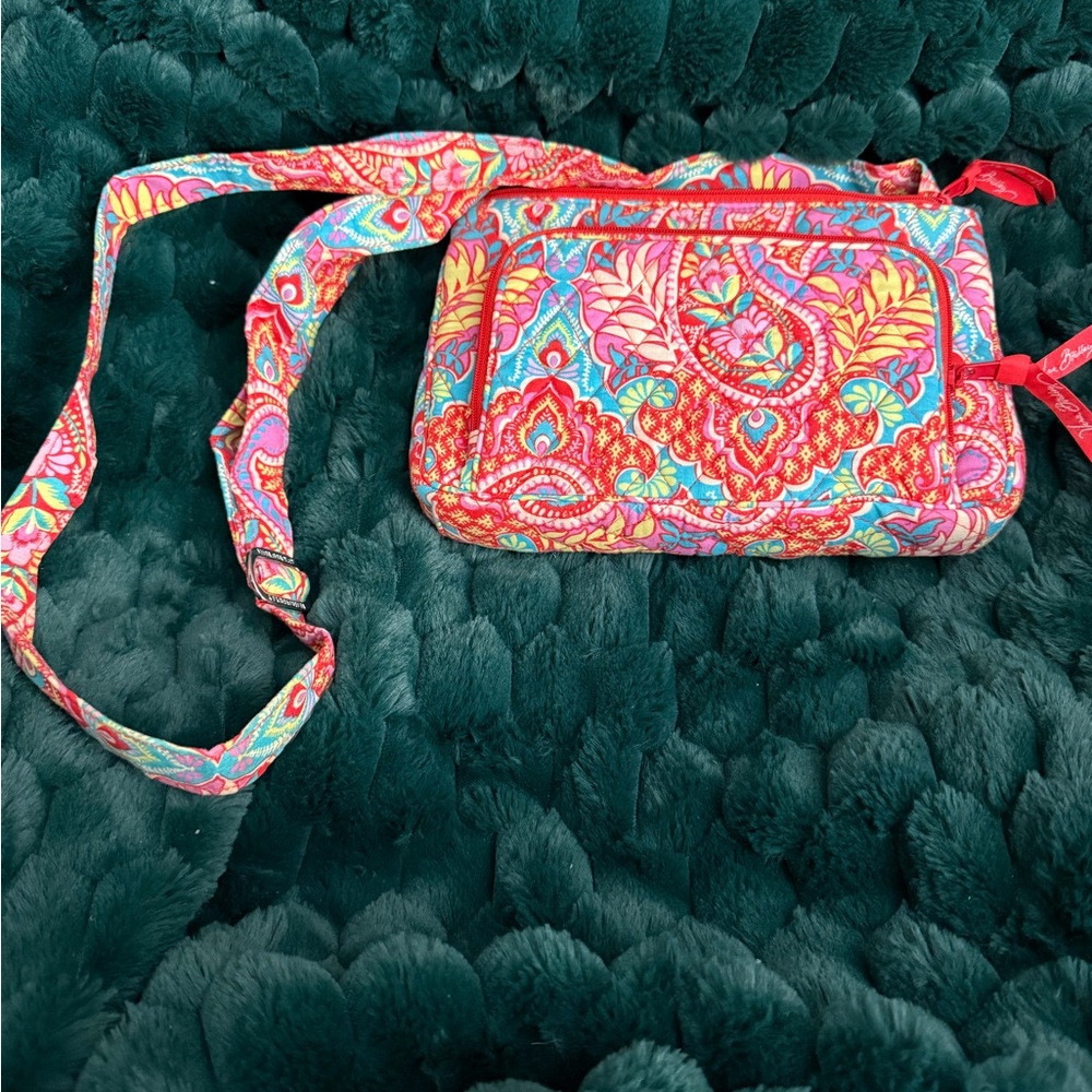 Vera Bradley Vibrant Paisley Crossbody Bag And Wallet